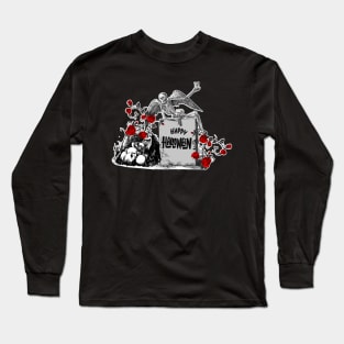 Angel of death & red roses- Halloween Long Sleeve T-Shirt